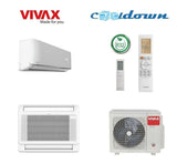 VIVAX Multisplit Klimaanlage Klimagerät 1 x 2,6 KW Wandgerät + 1 x 3,5 KW Truhe