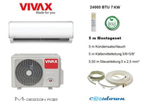 VIVAX M Design 24000 BTU + 5 m Montageset 7 KW WIFI READY Split Klimaanlage A++