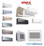 VIVAX V Design Gray Mirror 12000 BTU + 5 m Komplett Montageset Klimaanlage A+++