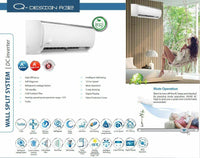 VIVAX Q Design+Montage Set 8 m 3,82KW 12000BTU Klimagerät Split Klimaanlage A++