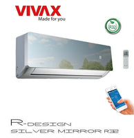 VIVAX R Design SILVER MIRROR 12000 BTU + 7 m Komplett SET Split Klimaanlage A+++