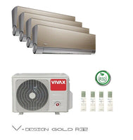 VIVAX 4 x 3,51 KW Multisplit V Design GOLD 36000 BTU mit WIFI Klimaanlage A++