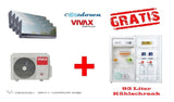 VIVAX Quattro Multisplit Klimaanlage V Design Gray Mirror + Kühlschrank GRATIS !