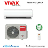 VIVAX M Design 18000 BTU + 2 m Komplett Montageset 5,57 KW Split Klimaanlage R32