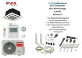 VIVAX Deckenkassette 9000 BTU + 6 m Komplett SET WIFI Ready 2,6 KW Klimaanlage
