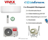 VIVAX R Design 24000 BTU + 2 m Komplett Montageset 7 KW Split Klimaanlage A++