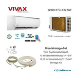 VIVAX Q Design+Montage SET 10 m 3,82KW 12000BTU Klimagerät Split Klimaanlage